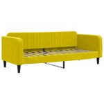 vidaXL Lit de jour avec lit gigogne et matelas jaune 80x200 cm velours