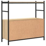 vidaXL Bibliothèque chêne sonoma 80x30x78 5cm bois d'ingénierie et fer