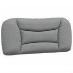 vidaXL Cadre de lit avec tête de lit Gris clair 90x190 cm Tissu