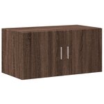 vidaXL Armoire de rangement chêne brun 80x42 5x225cm bois d'ingénierie