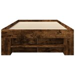 vidaXL Cadre de lit sans matelas chêne fumé 90x200cm bois d'ingénierie