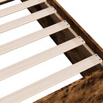 vidaXL Cadre de lit chêne fumé 150x200 cm bois d'ingénierie