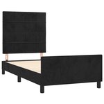 vidaXL Cadre de lit sans matelas noir 100x200 cm velours