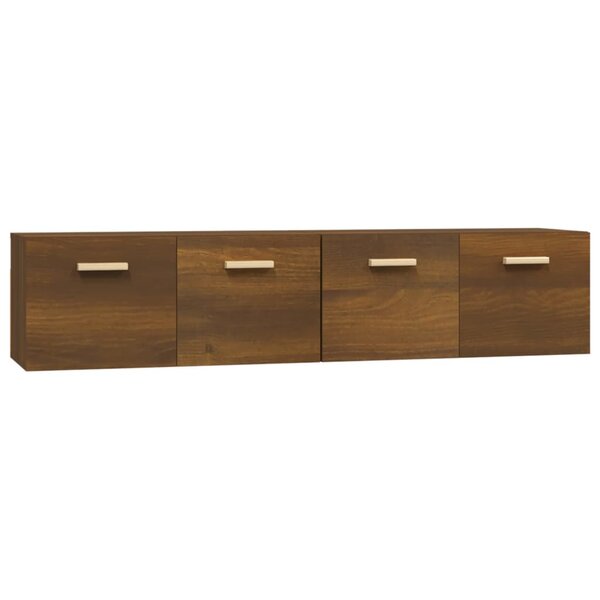 vidaXL Armoires murales 2Pièces Chêne brun 80x35x36 5cm Bois d'ingénierie