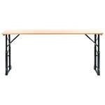 vidaXL Table pliable de brasserie 169x50x75/105 cm Pinède