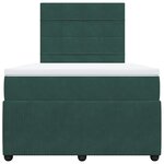vidaXL Sommier à lattes de lit avec matelas vert foncé 120x190 cm