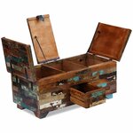 vidaXL Coffre table basse Bois de récupération massif 80x40x35 cm