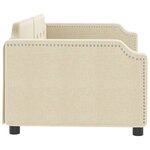 vidaXL Lit de repos crème 90x200 cm tissu