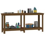 vidaXL Banc de travail Marron miel 180x50x80 cm Bois de pin massif