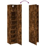 vidaXL Armoire de rangement mince chêne fumé 45x42 5x225 cm