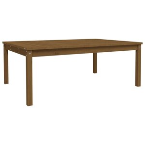 vidaXL Table de jardin marron miel 121x82 5x45 cm bois massif de pin