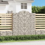 vidaXL Paniers à gabions arqués 15 Pièces 200x50x220/240 cm Fer galvanisé