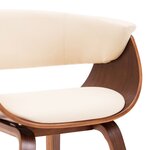 vidaXL Chaises à manger lot de 2 crème bois courbé et similicuir