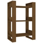 vidaXL Bibliothèque/Cloison Marron miel 60x35x91 cm Bois massif