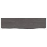 vidaXL Étagère murale marron foncé 40x10x6 cm bois chêne massif traité