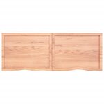 vidaXL Étagère murale marron clair bois chêne massif traité