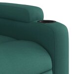 vidaXL Fauteuil inclinable électrique Vert foncé Tissu