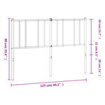 vidaXL Tête de lit métal noir 120 cm
