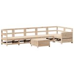 vidaXL Salon de jardin 7 Pièces bois de pin massif