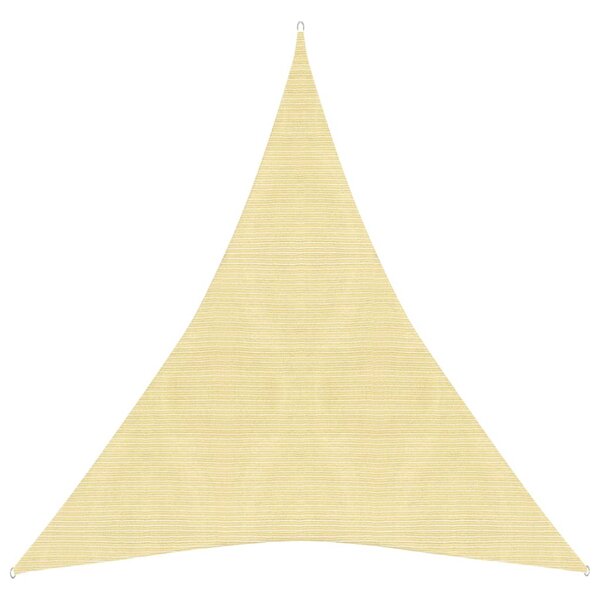 vidaXL Voile d'ombrage 160 g/m² Beige 5x6x6 m PEHD