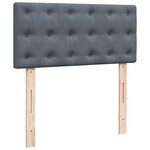 vidaXL Sommier à lattes de lit avec matelas Gris foncé 100x200 cm