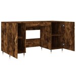 vidaXL Bureau chêne fumé 140x50x75 cm bois d'ingénierie