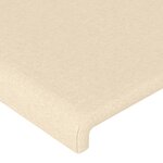vidaXL Cadre de lit avec tête de lit Crème 100x200 cm Tissu