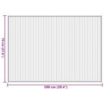 vidaXL Tapis rectangulaire gris 70x100 cm bambou