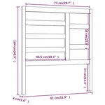 vidaXL Tête de lit 81x4x104 cm Bois massif de pin