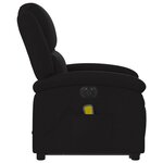 vidaXL Fauteuil inclinable de massage électrique Noir Tissu