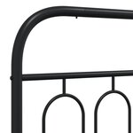 vidaXL Tête de lit métal noir 80 cm
