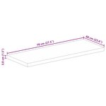 vidaXL Dessus de table 70x60x3 8 cm rectangulaire bois massif d'acacia