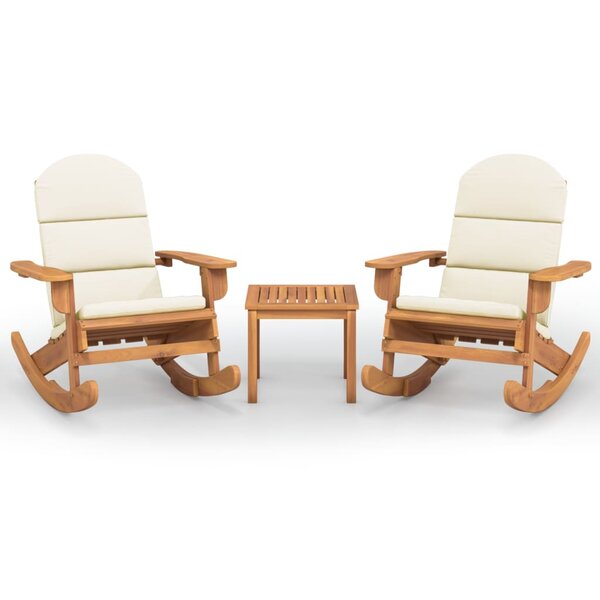 vidaXL Ensemble de salon de jardin Adirondack 3 Pièces bois acacia solide