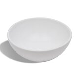 vidaXL Lavabo de salle de bain avec mitigeur Céramique Rond Blanc