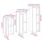 vidaXL Meubles TV 3 Pièces Marron miel Bois massif de pin