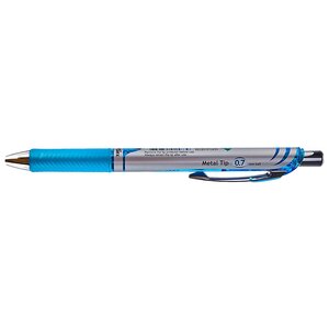 Stylo roller encre gel rétractable energel bl77 pointe 0 7 mm bleu clair x 12 pentel