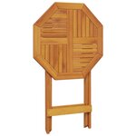 vidaXL Table pliable de jardin Ø60x75 cm bois d'acacia massif