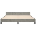 vidaXL Cadre de lit avec tête de lit Gris clair 160x200 cm Velours