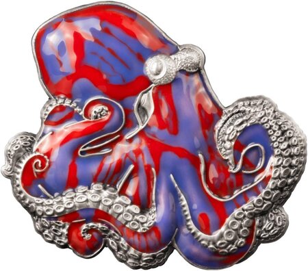 Pièce de monnaie en Argent 5 Dollars g 93.3 (3 oz) Millésime 2024 OCTOPUS