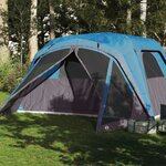 vidaXL Tente familiale avec porche 6 personnes bleu imperméable
