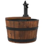 vidaXL Fontaine à eau avec pompe 28x28x34 5 cm Bois de sapin massif