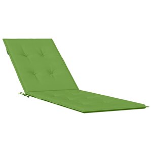 vidaXL Coussin de chaise longue vert mélangé (75+105) x 50 x 4 cm tissu