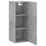 vidaXL Armoire murale gris béton 34 5x34x90 cm