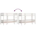 vidaXL Lit superposé Blanc 75x190 cm Bois de pin massif