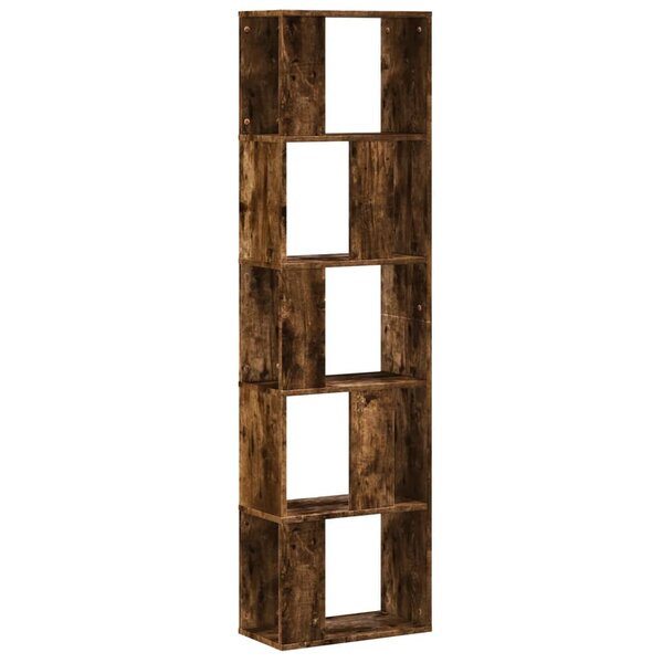 vidaXL Bibliothèque 5 niveaux chêne fumé bois d'ingénierie