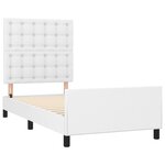 vidaXL Cadre de lit avec tête de lit Blanc 90x200 cm Similicuir