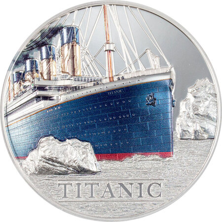 Monnaie en argent 25 dollars g 155.5 (5 oz) millésime 2022 titanic cook 2022 titanic 5