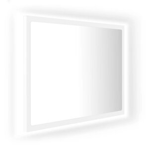 vidaXL Miroir à LED de salle de bain Blanc 60x8 5x37 cm Acrylique