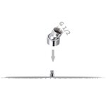 vidaXL Tête de douche plongeante carrée en acier inoxydable 50x50 cm