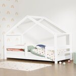 Lit cabane enfant LUCKY 90 x 200 blanc